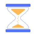 Flat vector hourglass icon-stopwatch sign